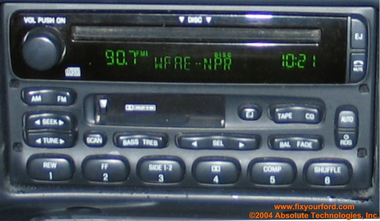 1998 Ford explorer radio display not working